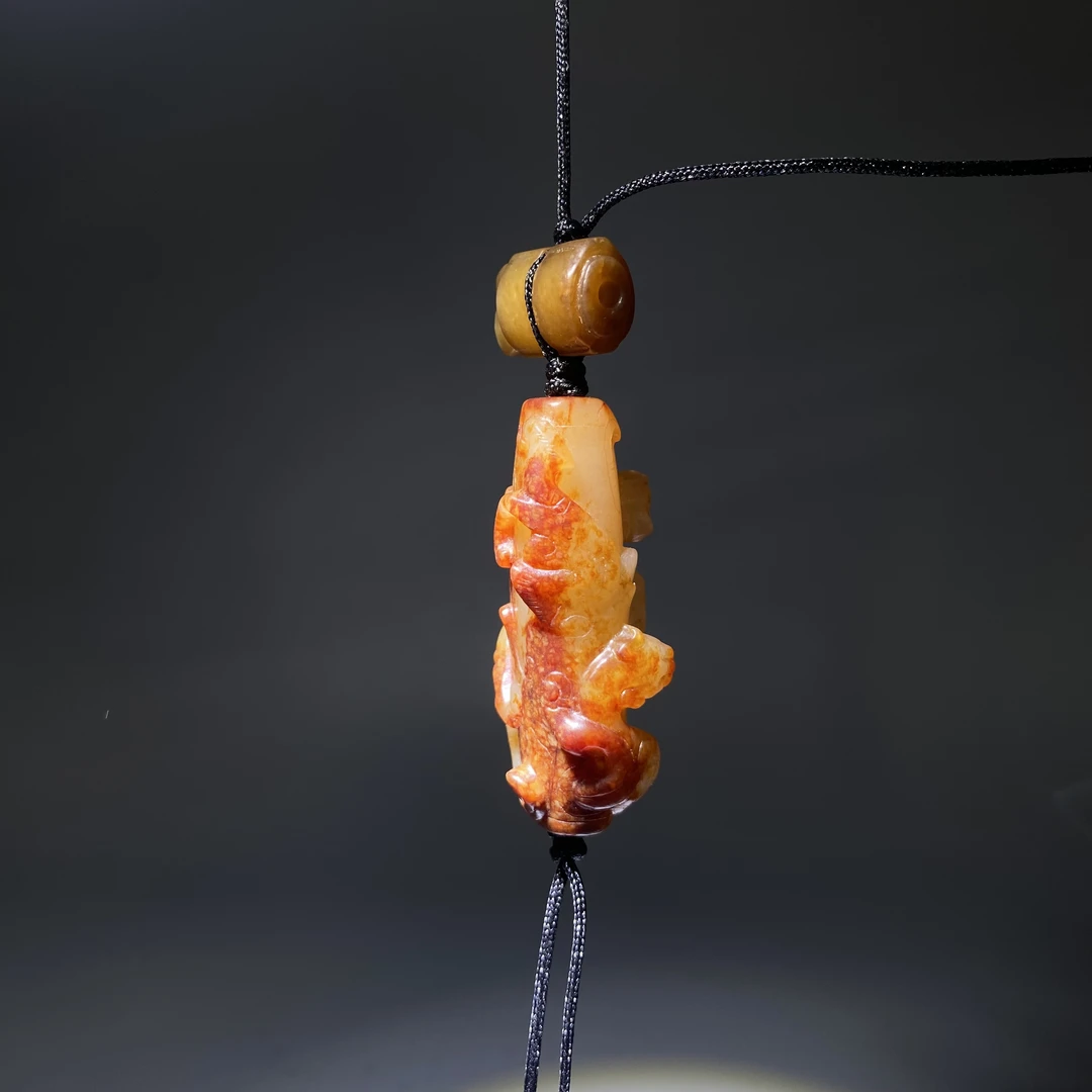 清-古玉螭龙玉勒子2503240079