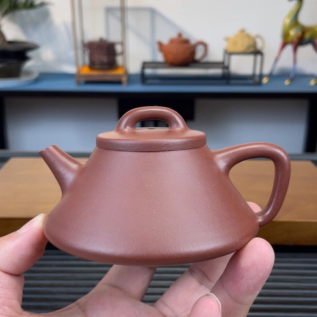茶壶紫砂紫泥纳瓢180cc