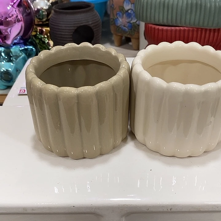 摆件陶盆有孔 微瑕介意勿拍