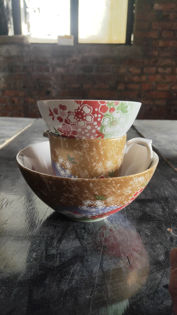 小金鱼做旧款三件套碗盘微瑕完美者绕行