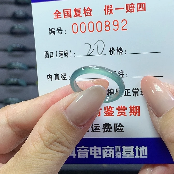 翡翠戒指未镶嵌0892