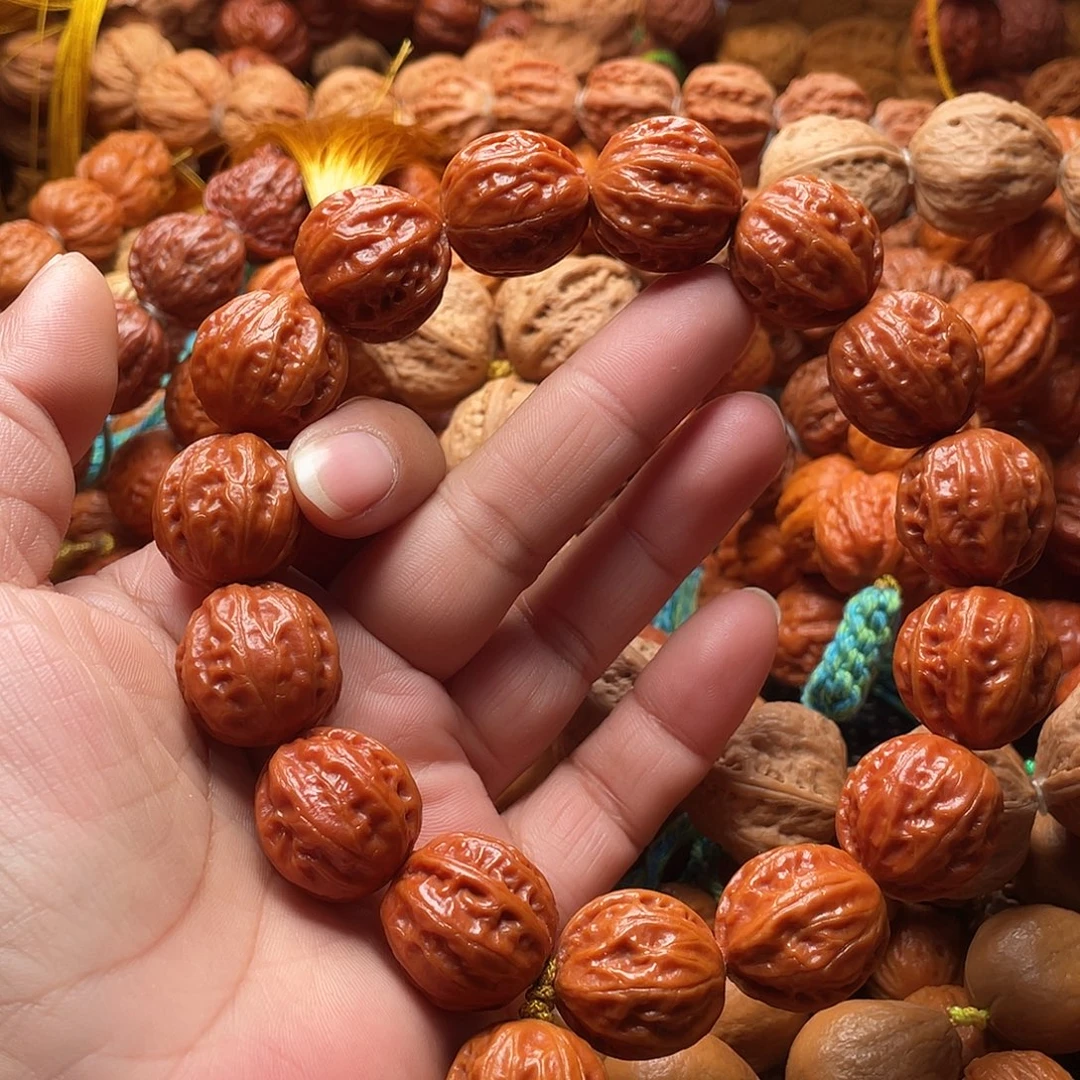 炒***狗文玩核桃手串粗筋八棱