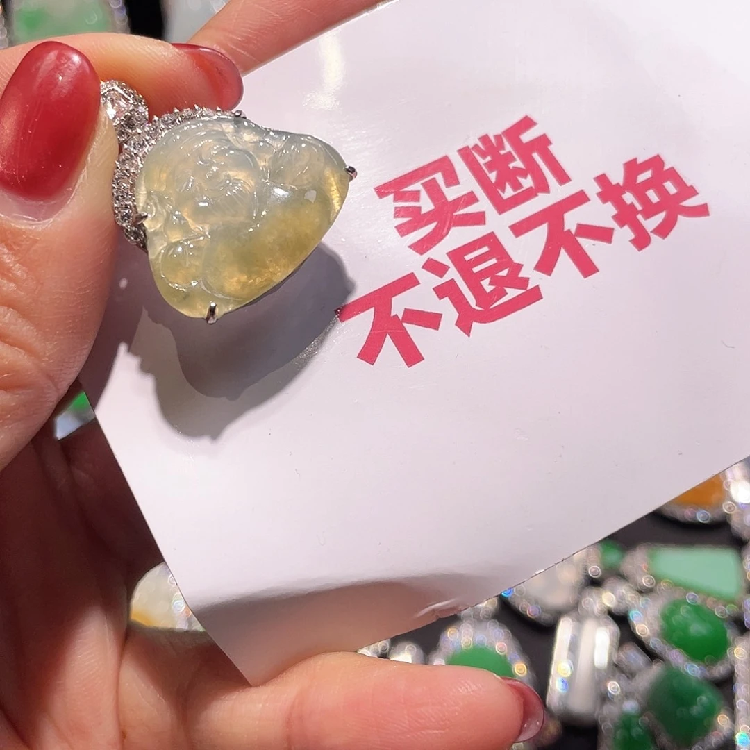 翡翠银S925镶嵌颈饰