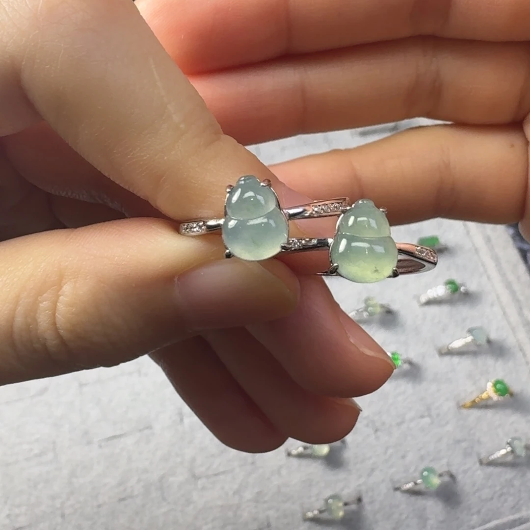 翡翠银S925镶嵌戒指
