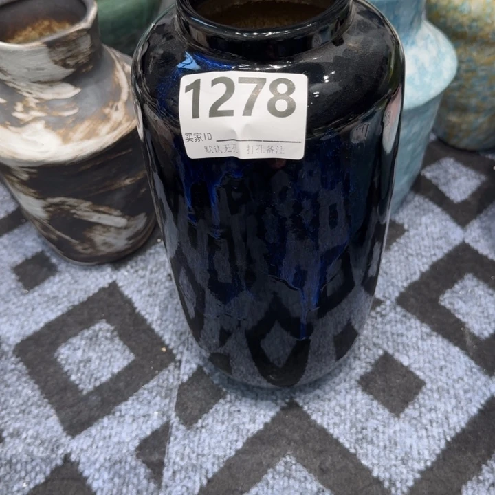 瑶***T瓷片景德镇高温花器编码1378高29口7默认无孔