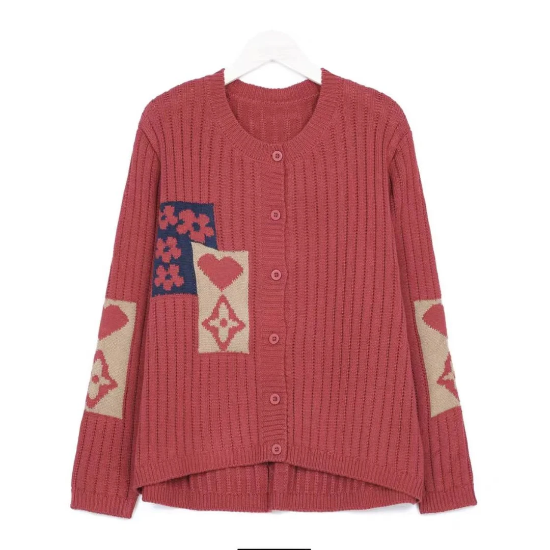 澜芝2025早春新款韩版圆领百搭显瘦针织衫开衫外套