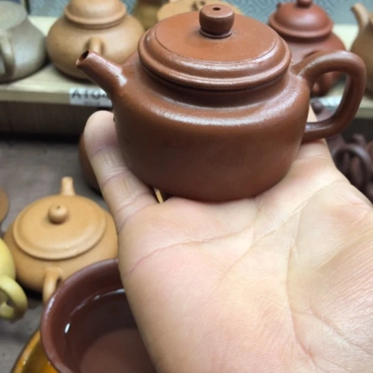 茶壶紫砂朱泥得中90豪升左右瑕疵