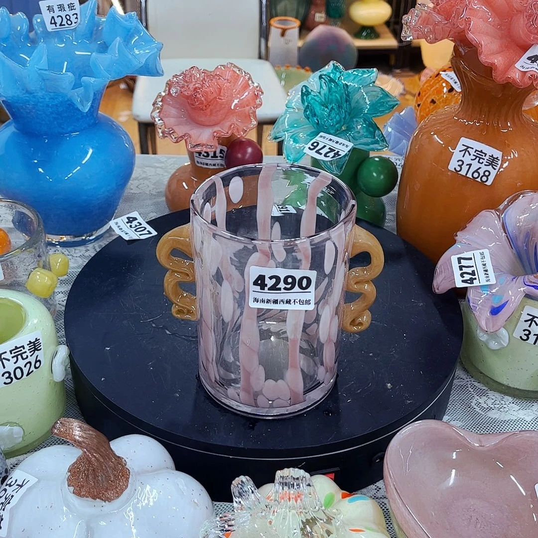 4290瓶高15 琉璃花瓶摆件