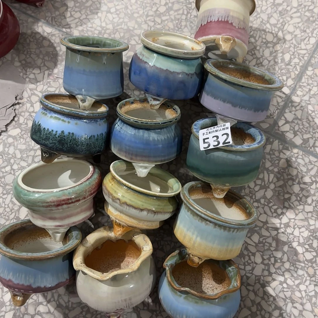 瓷片景德镇手工花盆