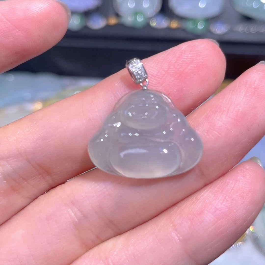 颈饰18K金镶嵌翡翠翡翠