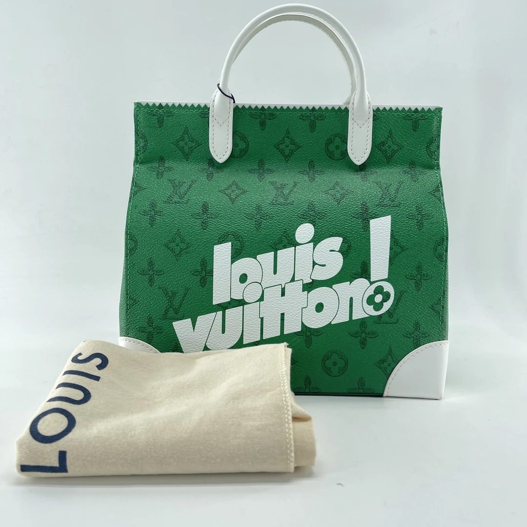 99新 LouisVuitton/路易威登 LV绿色秀款手提包/ZH10329时尚休闲