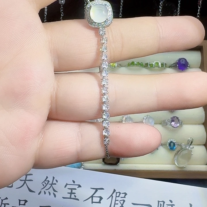 银S925镶嵌手链长石