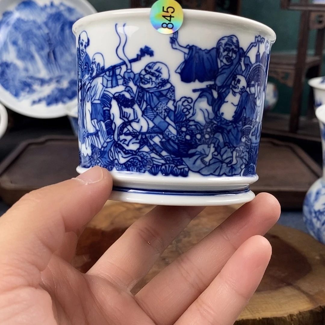 瓷片景德镇手绘青花茶器845