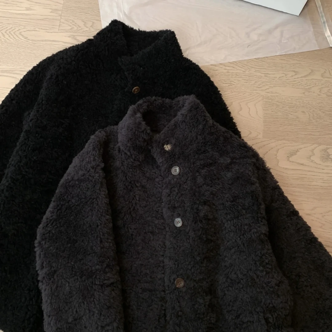 C宝皮草 baby羊羔毛 高质感毛毛外套100羊毛轻盈高保暖