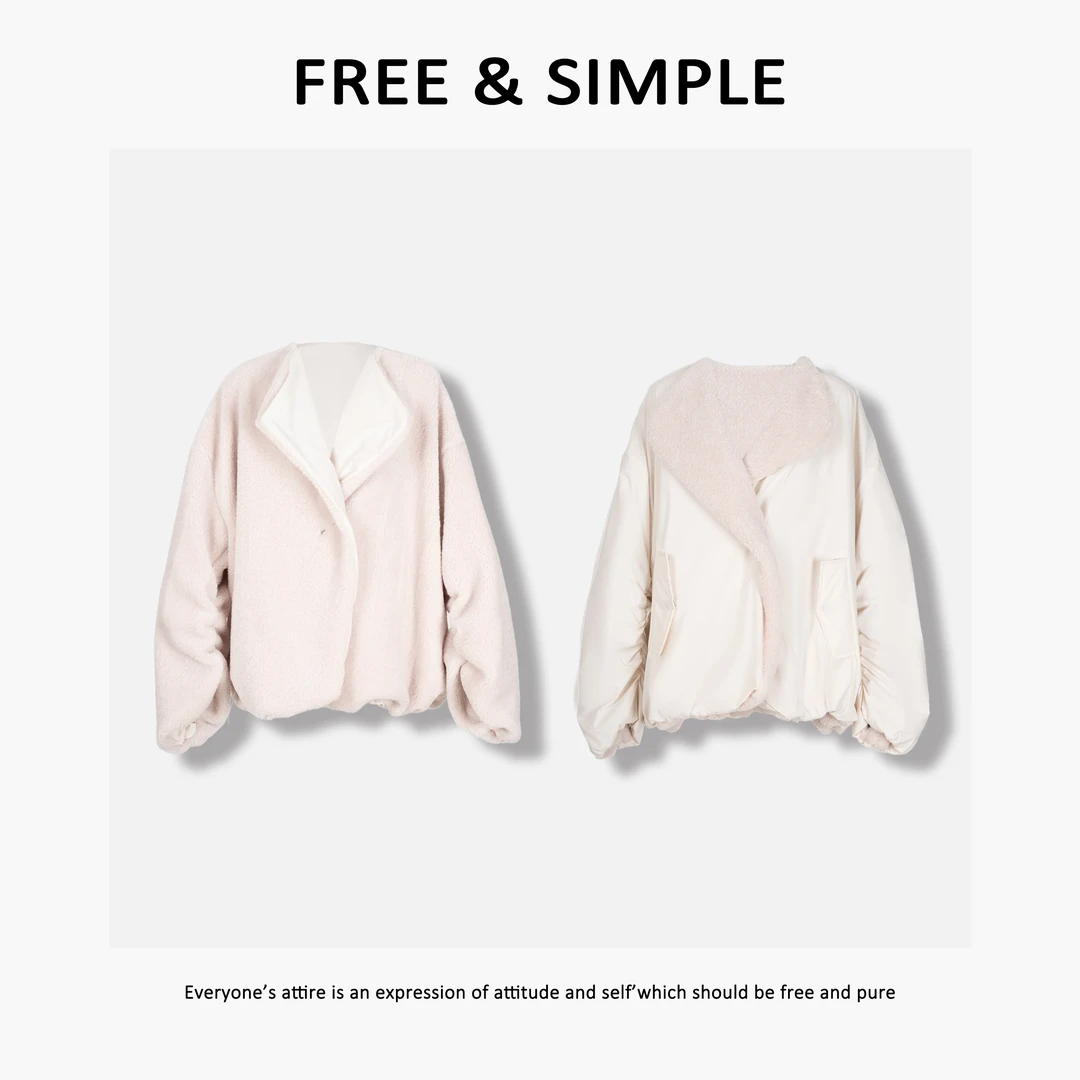 Free&Simple-‘午后茶诗’秋冬款加绒款时尚街头派克服外套-s32332