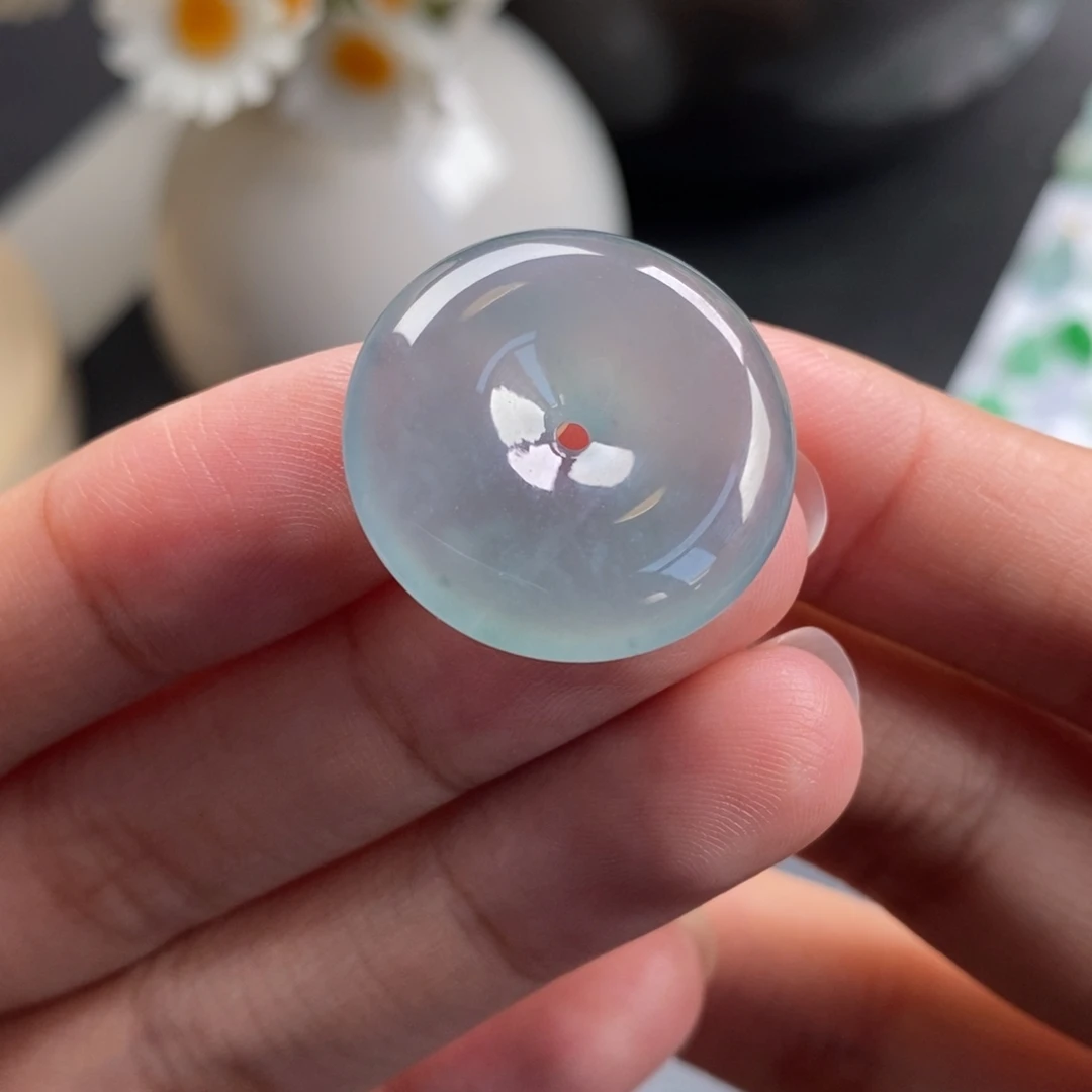 翡翠散珠晴篮平安扣21.9/4.5