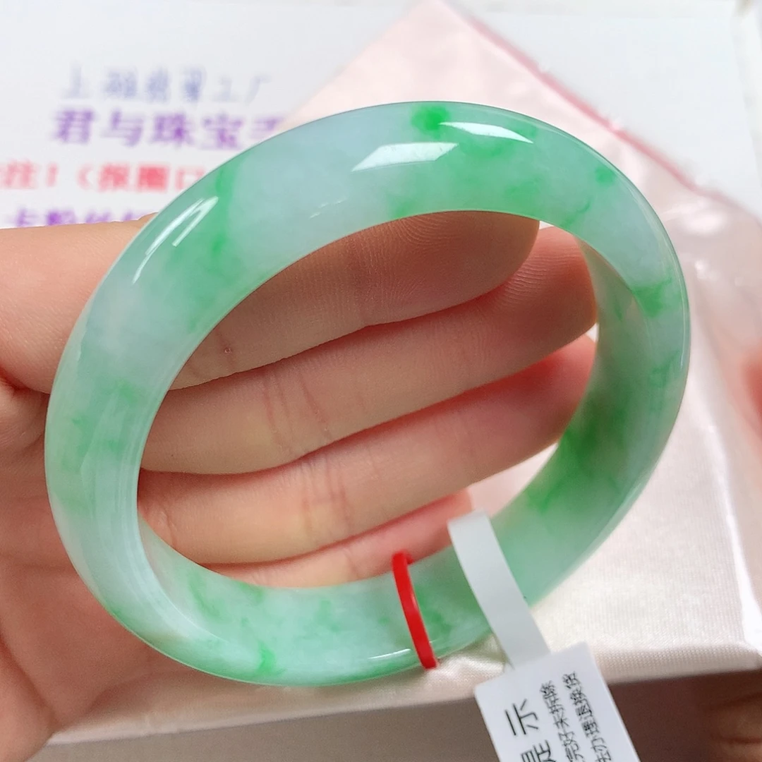 未镶嵌手镯翡翠 正圈①⑤⑧阳绿
