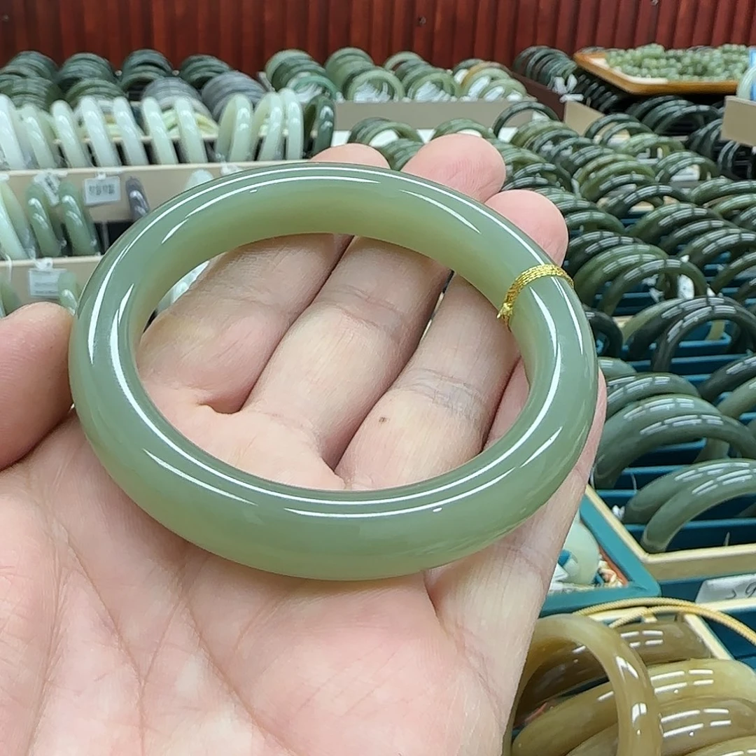 和田玉手镯未镶嵌李*&