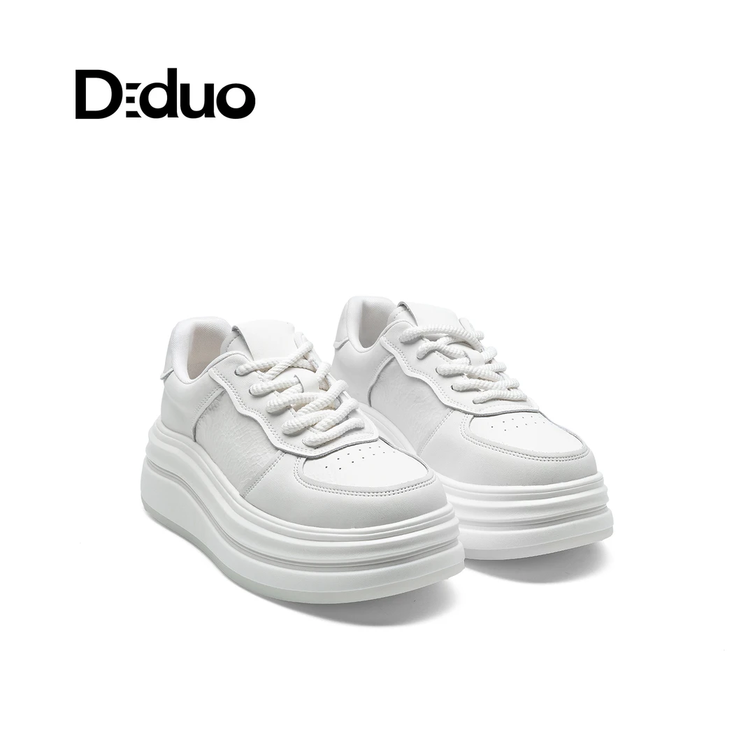 迪朵-时尚休闲女鞋百搭潮流厚底小白鞋D7A819D4H52