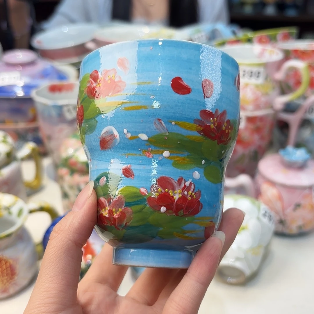 瓷片景德镇手绘高温釉下彩陶瓷茶具