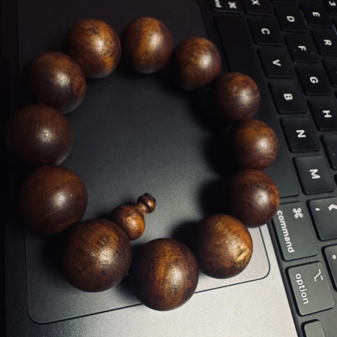 非金属树脂手链 义合公黑色木头手串