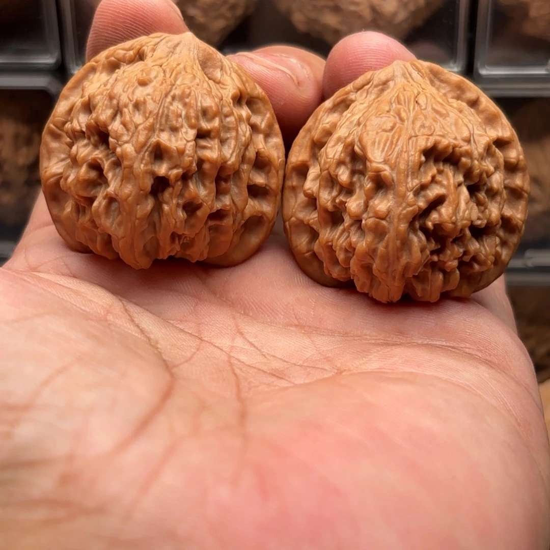 把件文玩核桃红狮子