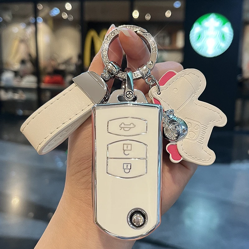 适用马自达6钥匙套老款马6六星骋劲翔睿翼2马3车改装钥匙包扣