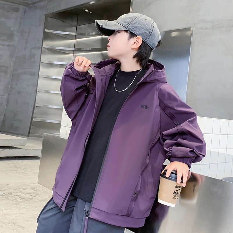 男童秋装外套2025新款中大童休闲洋气连帽上衣儿童秋季痞帅童装潮