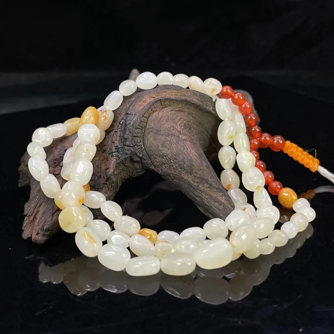 A153 和田玉珠链 YJ427005