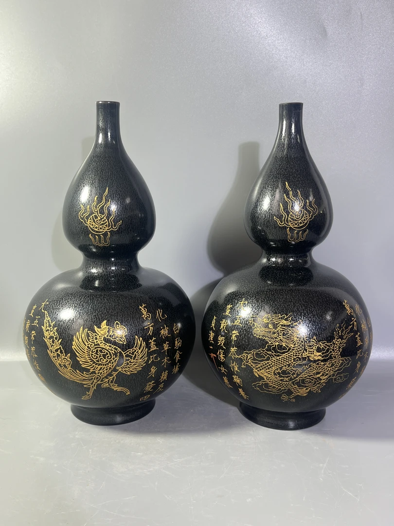 汝窑葫芦瓶一对，喜欢可私聊或拍下！