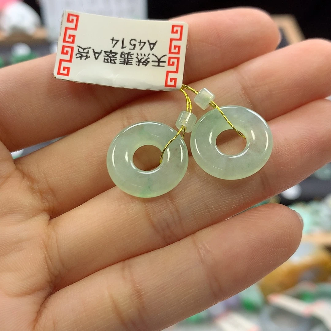未镶嵌翡翠耳饰甜甜圈