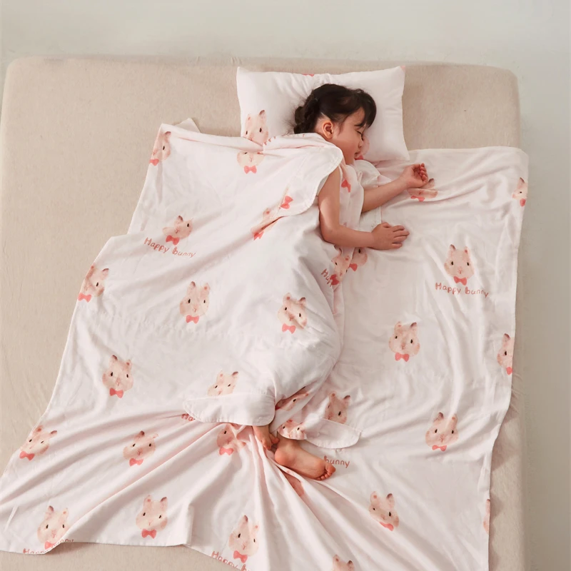 全棉纱布儿童睡袋防踢被子夏季薄款夏被空调被幼儿中大童护肚神器