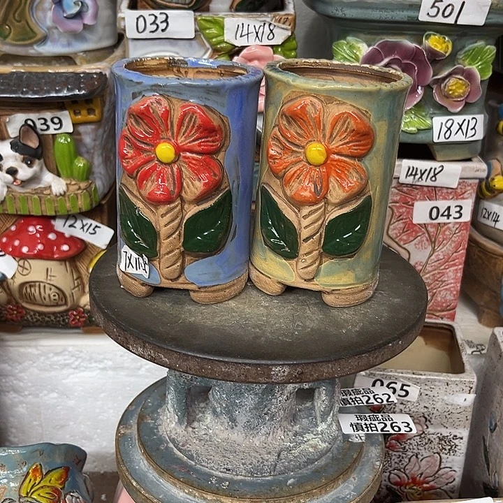 粗陶材质多肉花盆