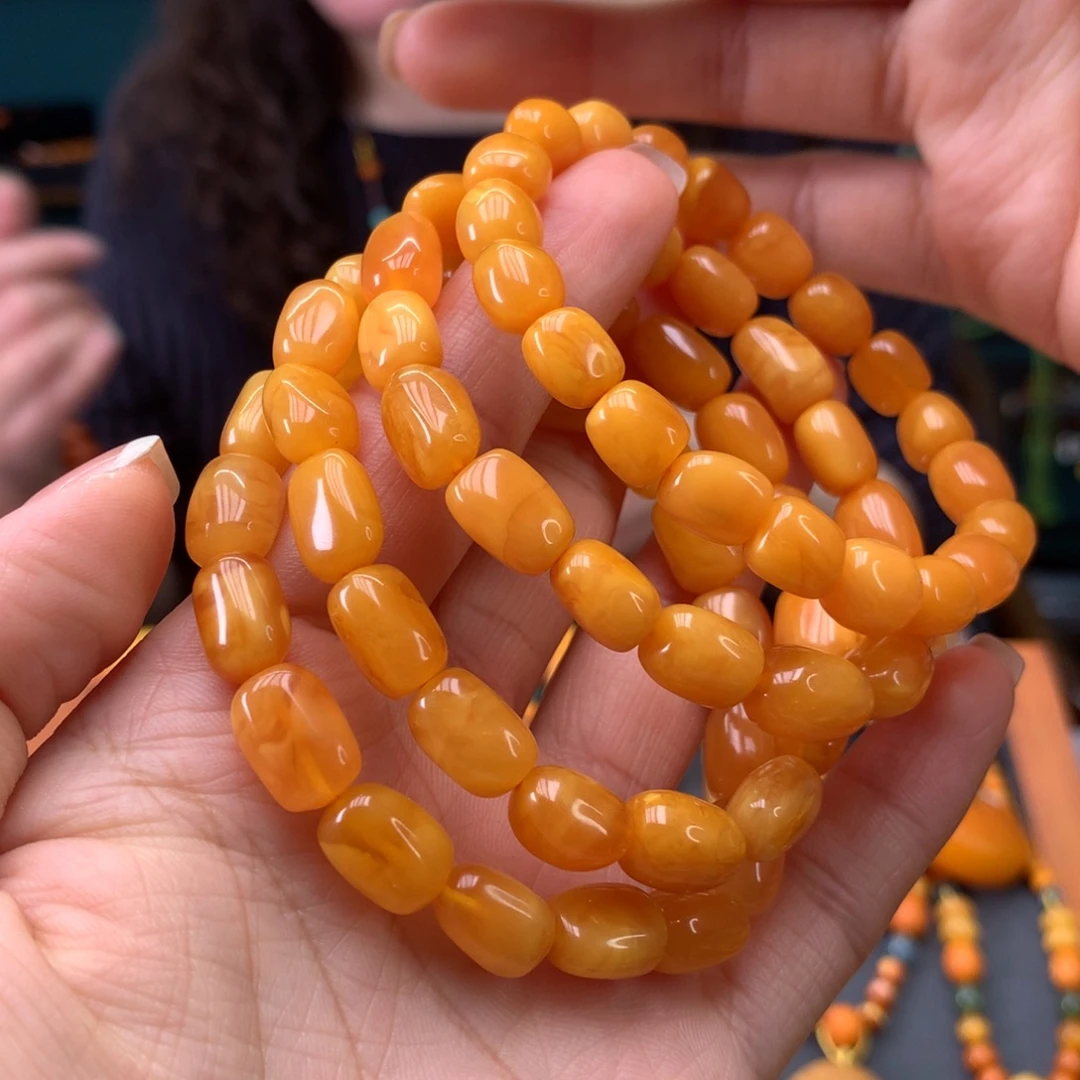 蜜蜡未镶嵌手串多样性发一