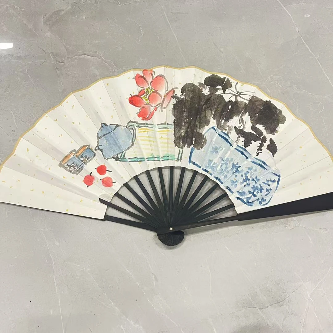 众合艺术馆福利/手工绘画折扇/手工画的每一个都不一样23