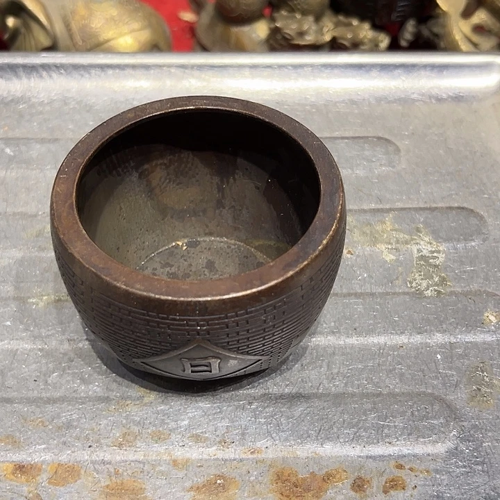 古***福黄铜摆件，文房摆件