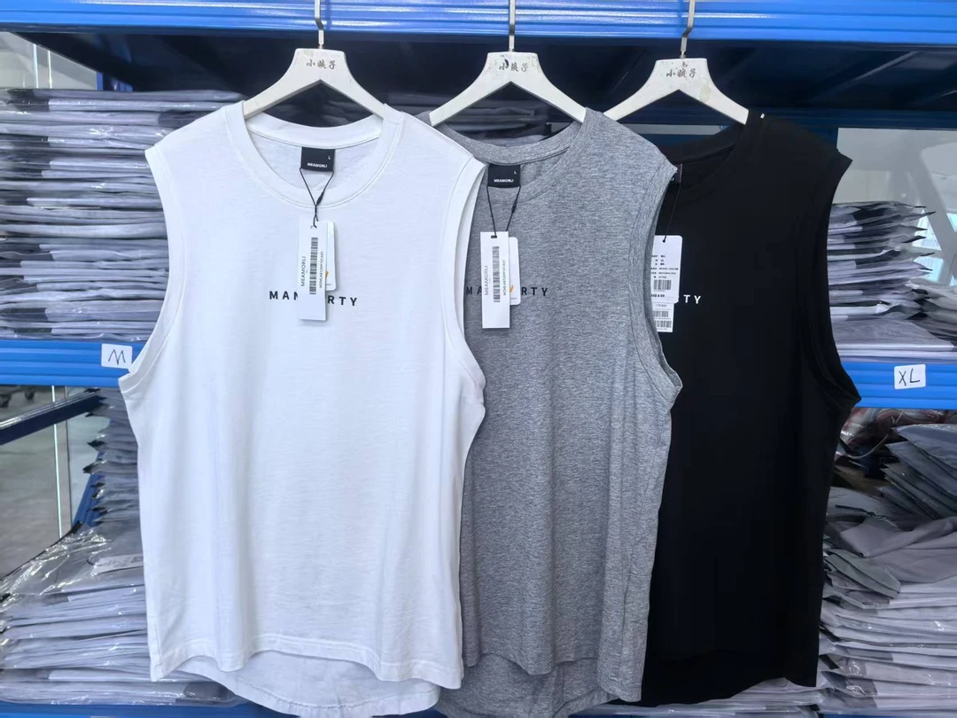 2025圆领坎肩背心纯色字母简约无袖T恤