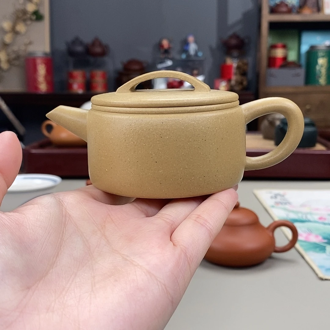 茶壶紫砂梨皮汉瓦半手150cc