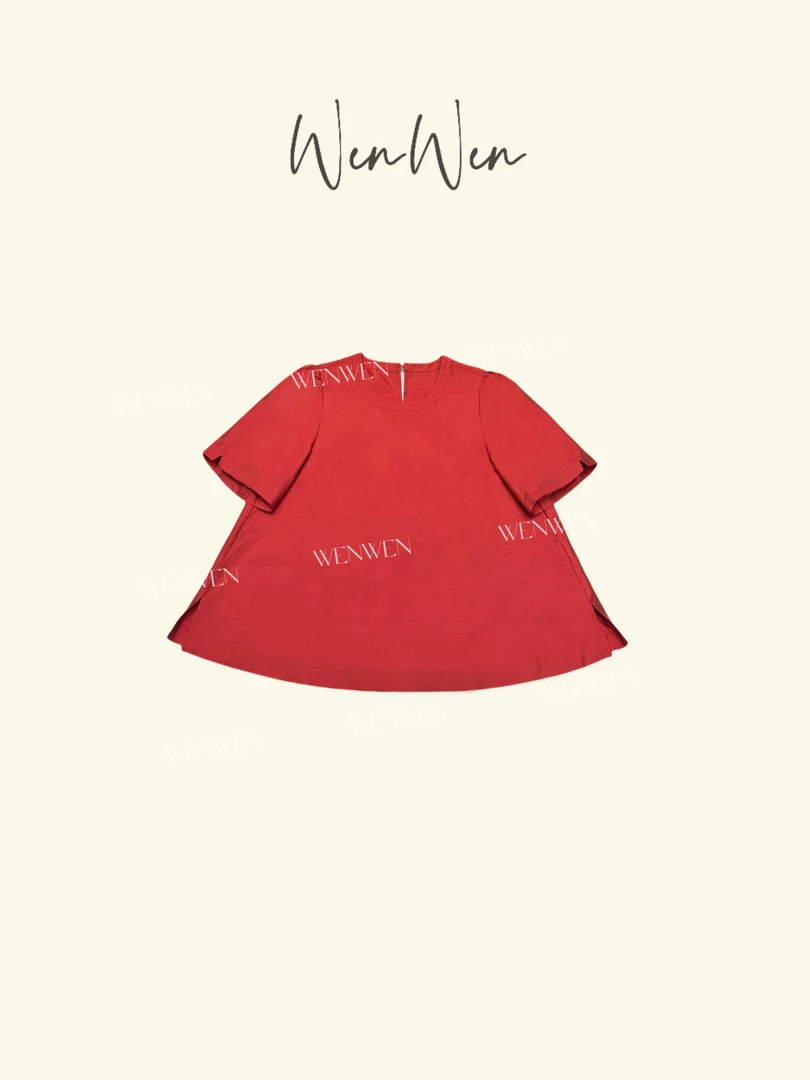 WENWEN-深圳原创【“春山宴”25夏季双宫丝圆领上衣】SY0909