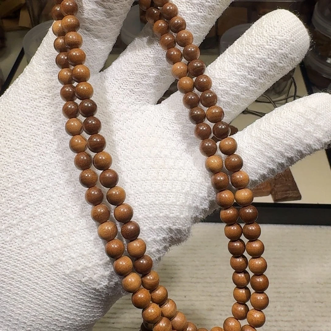 檀香木手串/手链焦糖0.7✖️108横纹