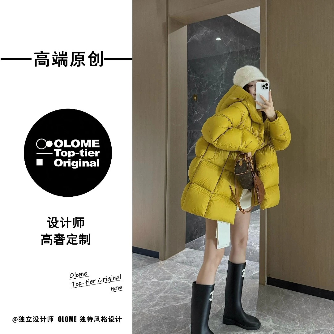 2025新款轻奢柔绒蓬松冬季中长款泡芙羽绒服  A611D 恒温衣橱