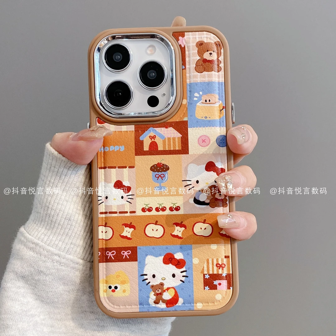 镜框鼓皮适用iphone17promax苹果16手机壳15/14/13/12华为小熊KT