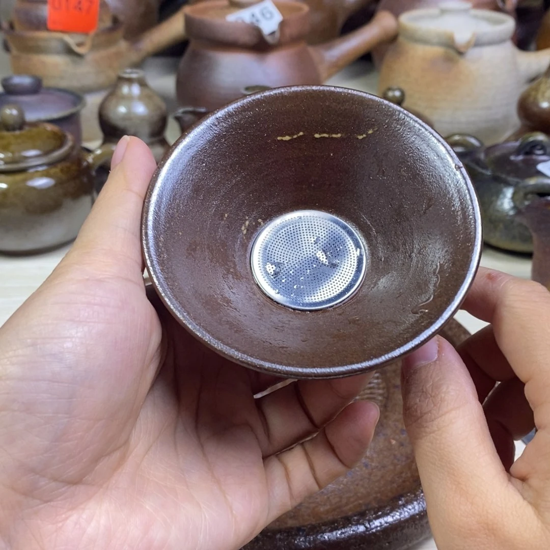 柴烧茶漏一物一拍9cm