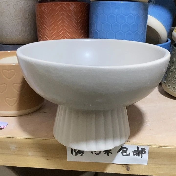 摆件陶盆有孔 微瑕介意勿拍