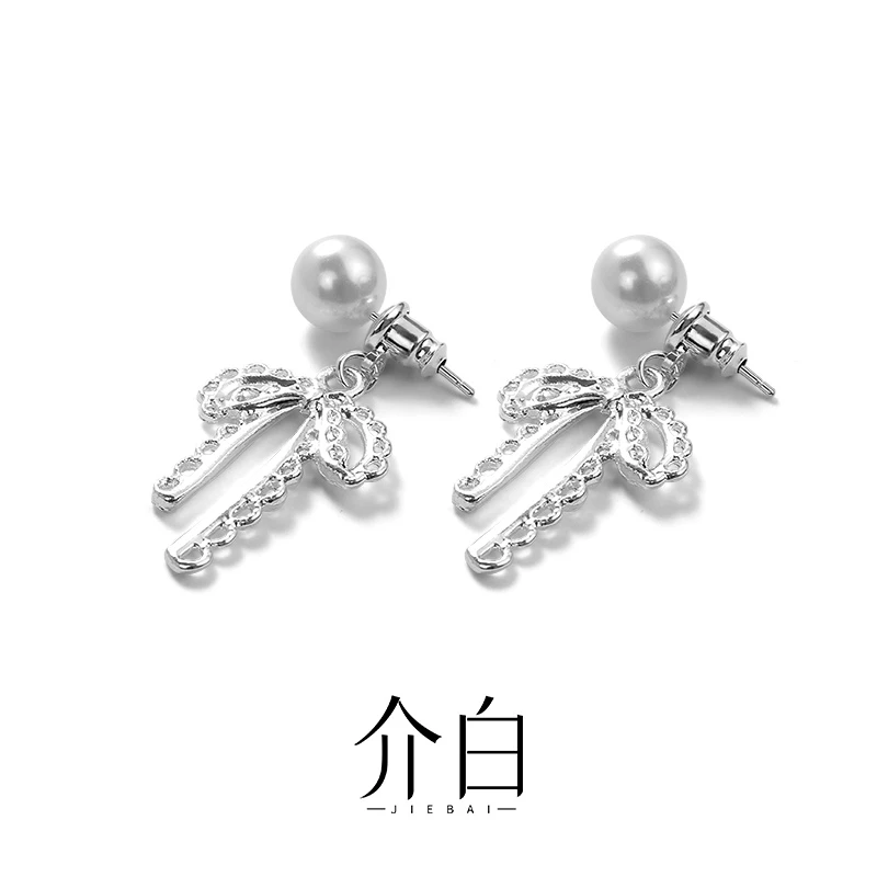 铜合金仿珍珠耳饰 介白  七夕礼 日韩原创设计法式精灵风耳钉