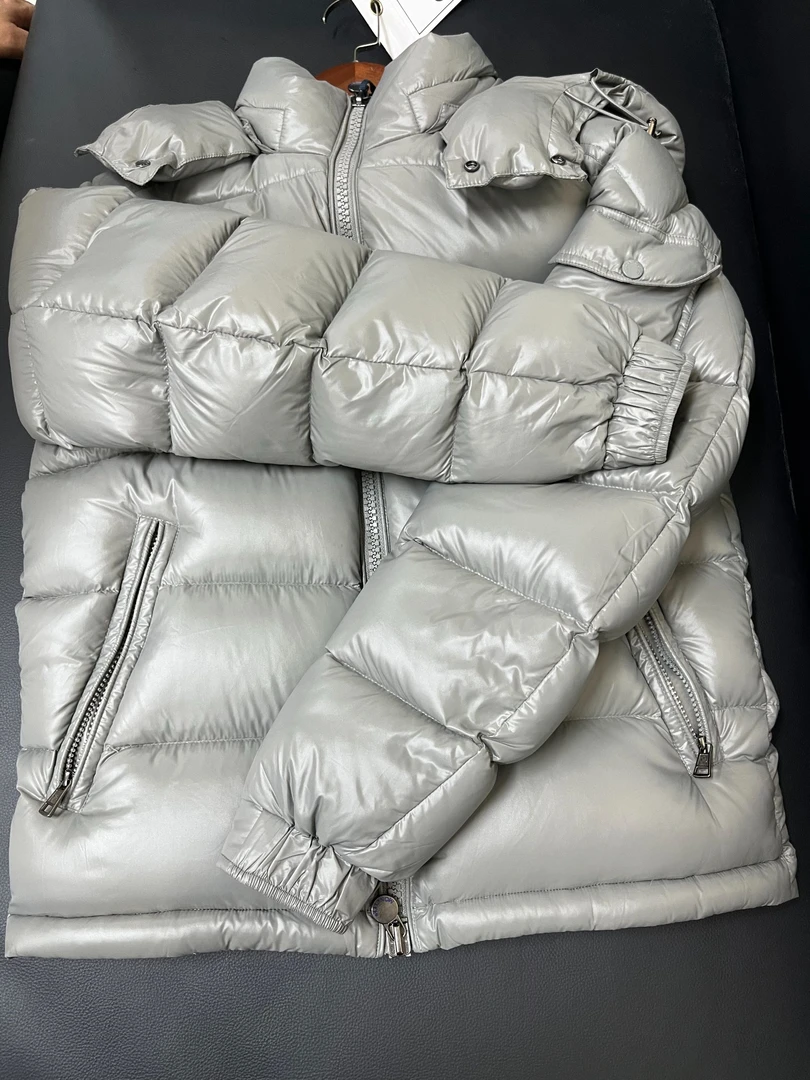 保暖加厚拉链男款银白色休闲