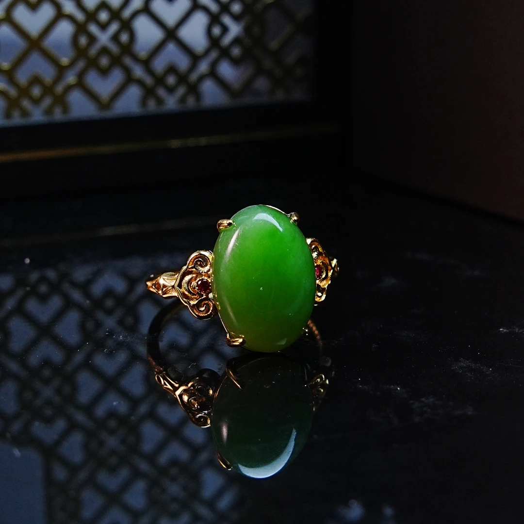 【老刘珠宝】278天然和田玉戒指多样性发货发其一