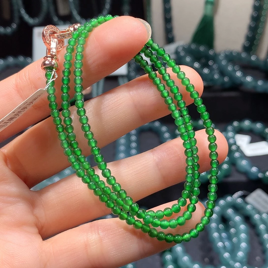 未镶嵌手链翡翠平***.天然a货翡翠项链