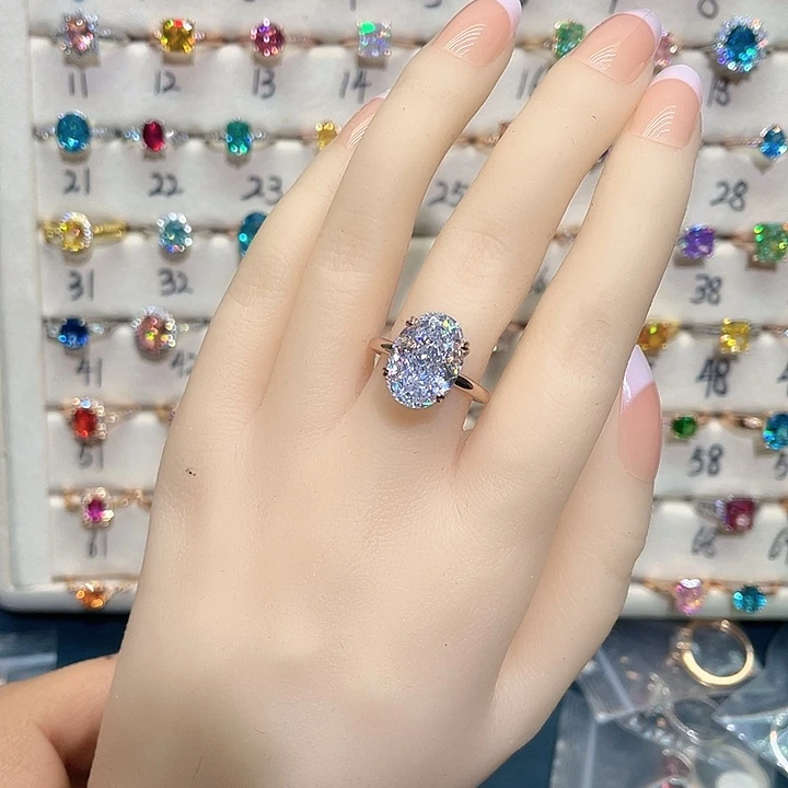 莫桑石非金属闭口戒指