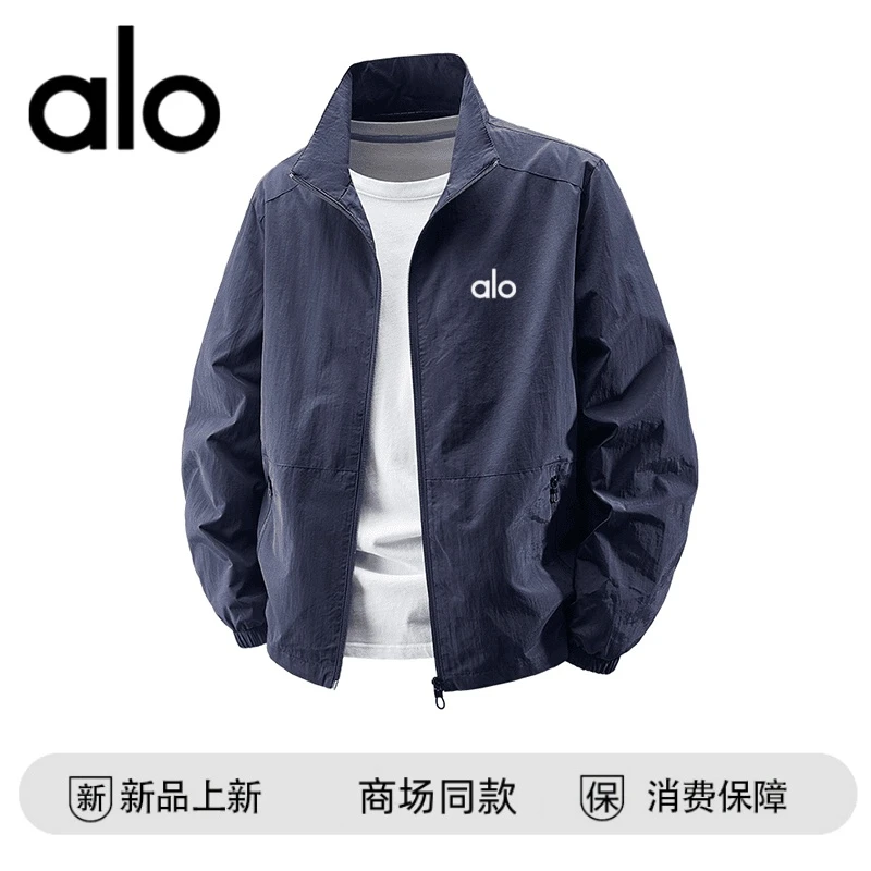 【官方奥特莱斯】品牌折扣 春秋季薄款夹克男休闲运动男士立领外套